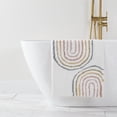 thumbnail image 1 of 100% Cotton Modern Patterned Bath Mat by Comfort Canopy, White Geometric, 24" x 17", 1 of 10
