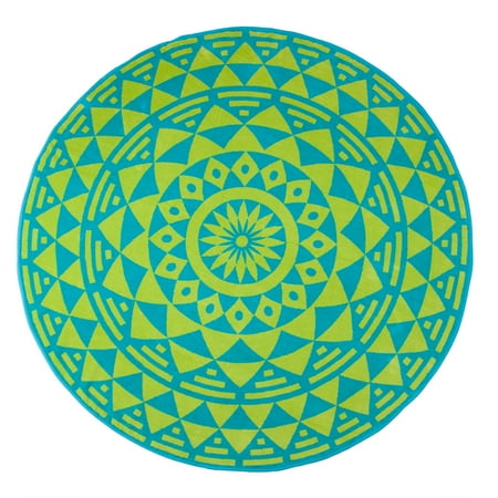 100% Cotton Molinillo Trendy Round Beach Towel