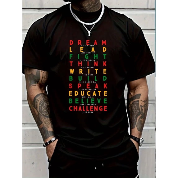 100% Cotton Month African American Country Celebration T-Shirt Short Sleeve T-Shirt Women's Men's Graphic Tee Causal Tops Women's Men Graphic Tee