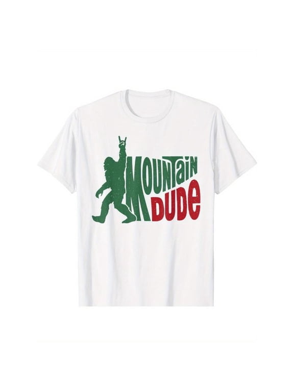 100% Cotton Mountain Dude T-Shirt | Funny Outdoor Enthusiast Graphic | Men's Black Tee | Perfect Gift for Adventure Lovers & Friends Golf Gift T-Shirt For Men and Women