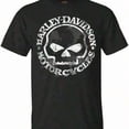 thumbnail image 1 of 100% Cotton Multicolor Willie G Skull Print Handmade Casual Men Round Neck Short Sleeve T-Shirt, 1 of 6