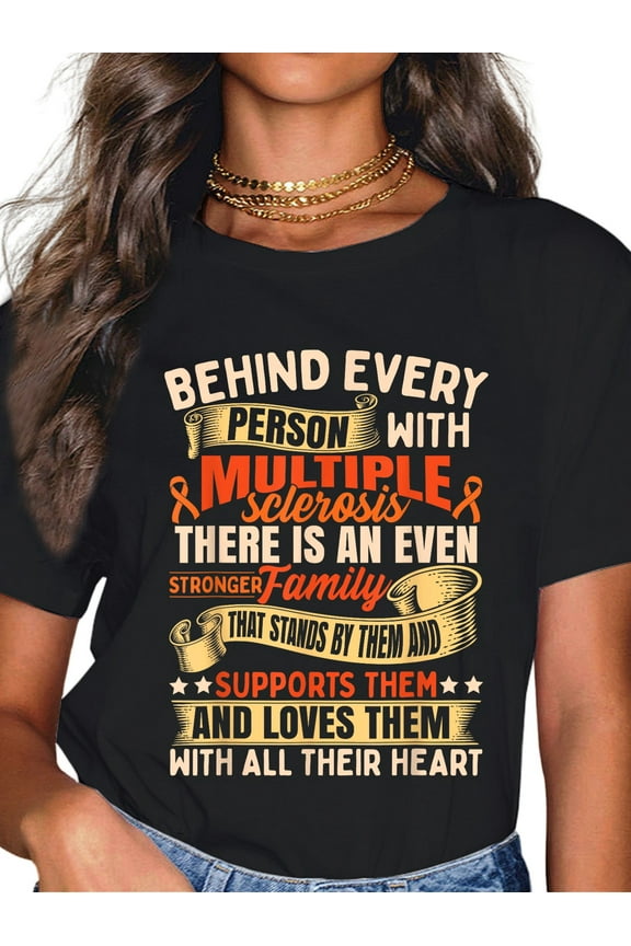 100% Cotton Multiple Sclerosis Support Apparel MS Multiple Sclerosis Support T-Shirt