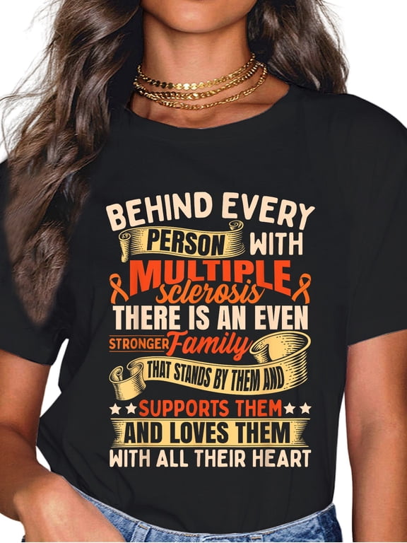 100% Cotton Multiple Sclerosis Support Apparel MS Multiple Sclerosis Support T-Shirt