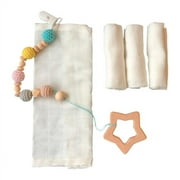 100% Cotton Muslin Baby Washcloths, 2 Layer Ultra Soft, Absorbent Reusable Baby Wipes, Nursing Cloth 4 Each Boxed Sets