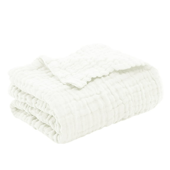 100% Cotton Muslin Throw Blanket Large Lightweight & Breathable, All Season Soft Gauze Blanket for Couch Bed, Pre-Washed Cooling Thin Blanket for Women Men, Boho Chic Home Decor