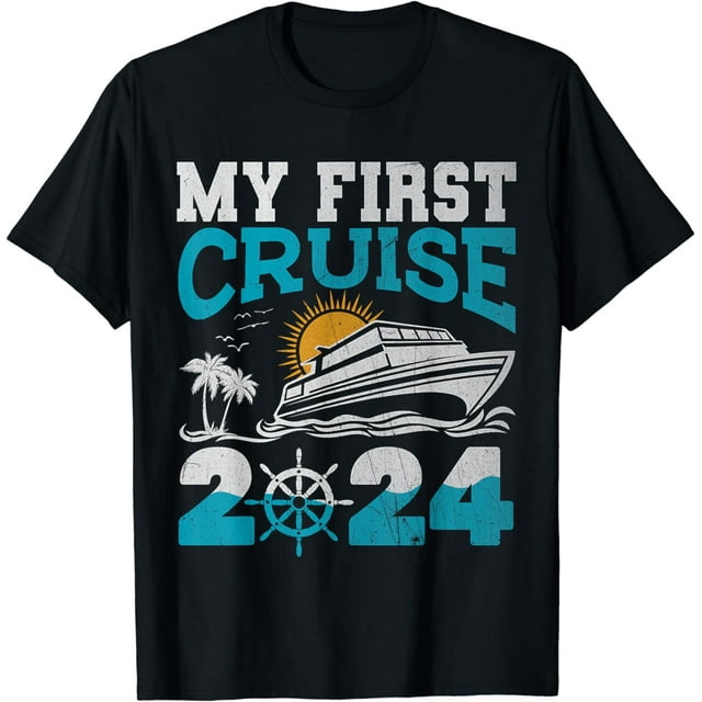 100% Cotton My First Cruise 2024 Vacation Matching Family Cruise Ship T ...