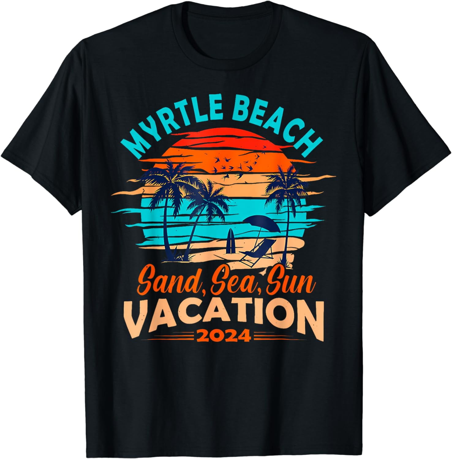 100% Cotton Myrtle Beach Vacation 2024 Matching Family Group T-Shirt ...