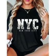 BIOSILK 100% Cotton NYC New York City Skyline USA America Vintage Souvenir T-Shirt