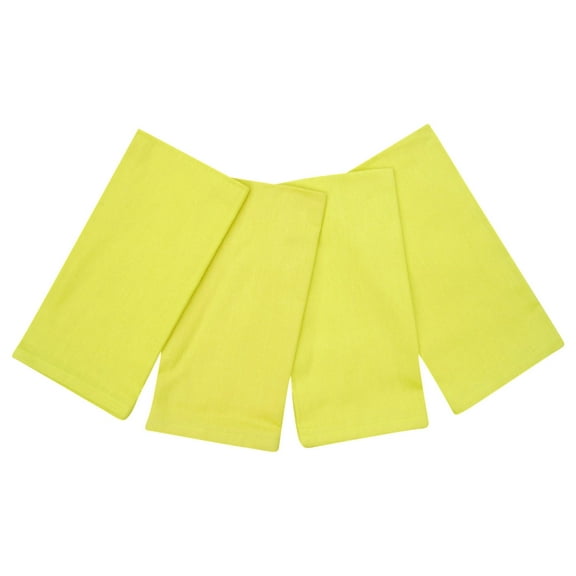 100% Cotton Napkins 20" x 20" Set of 4 Yellow
