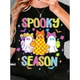 thumbnail image 1 of 100% Cotton Neon Halloween Ghost T Shirt, Spooky Season Tee, Preppy Halloween Tee, Cute Boo Ghost Coquette Tee, Halloween Kids Tee, Halloween Vibes 100% Comfortable Cotton, 1 of 7