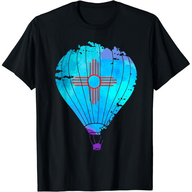 100 Cotton New Mexico Festival Hot Air Balloon Zia Gift T shirt T