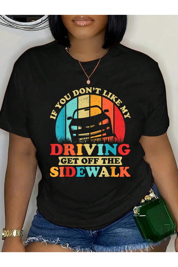 100% Cotton New Student Driver For Teen Girl Women Learning To Drive T-Shirt Women's Men's Graphic Tee Casual Tops