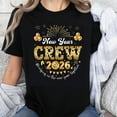 thumbnail image 1 of 100% Cotton New Year Crew 2026 Shirt Celebrating Together Party Tee For Women Men Unisex Christmas Holiday Wear, 1 of 5