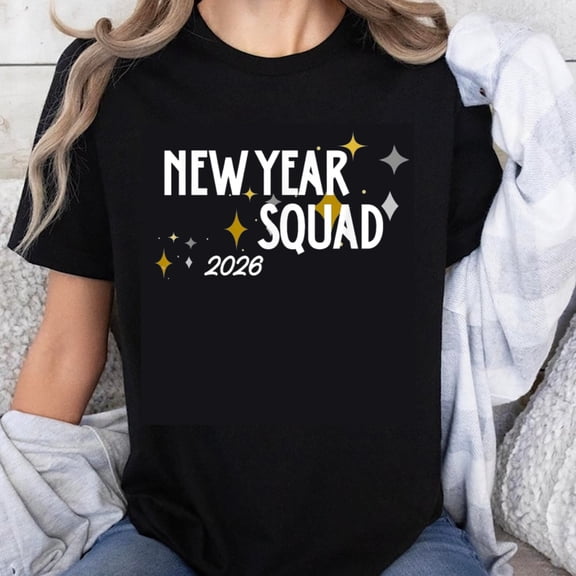 100% Cotton New Year Squad 2026 Stars T-Shirt