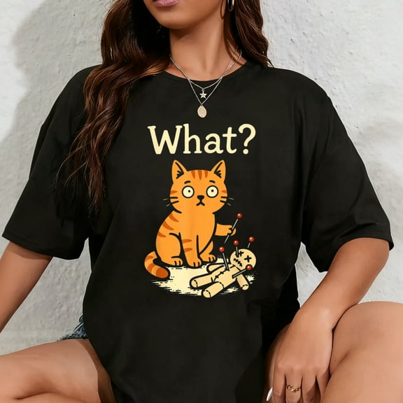 100% Cotton Novelty Graphic Men Kids Women Funny Cat T-Shirt
