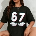 thumbnail image 1 of 100% Cotton Number 67 Matching Six Seven 6 7 Meme 6-7 Halloween Costume T-Shirt, 1 of 5