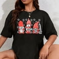 thumbnail image 1 of 100% Cotton Nurse Christmas Gnomes Cute Xmas Scrub Top For Nurses Women T-Shirt, 1 of 5