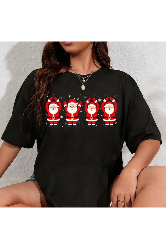 100% Cotton O-H-I-O State Funny Santa Ohio Vintage Christmas Team T-Shirt