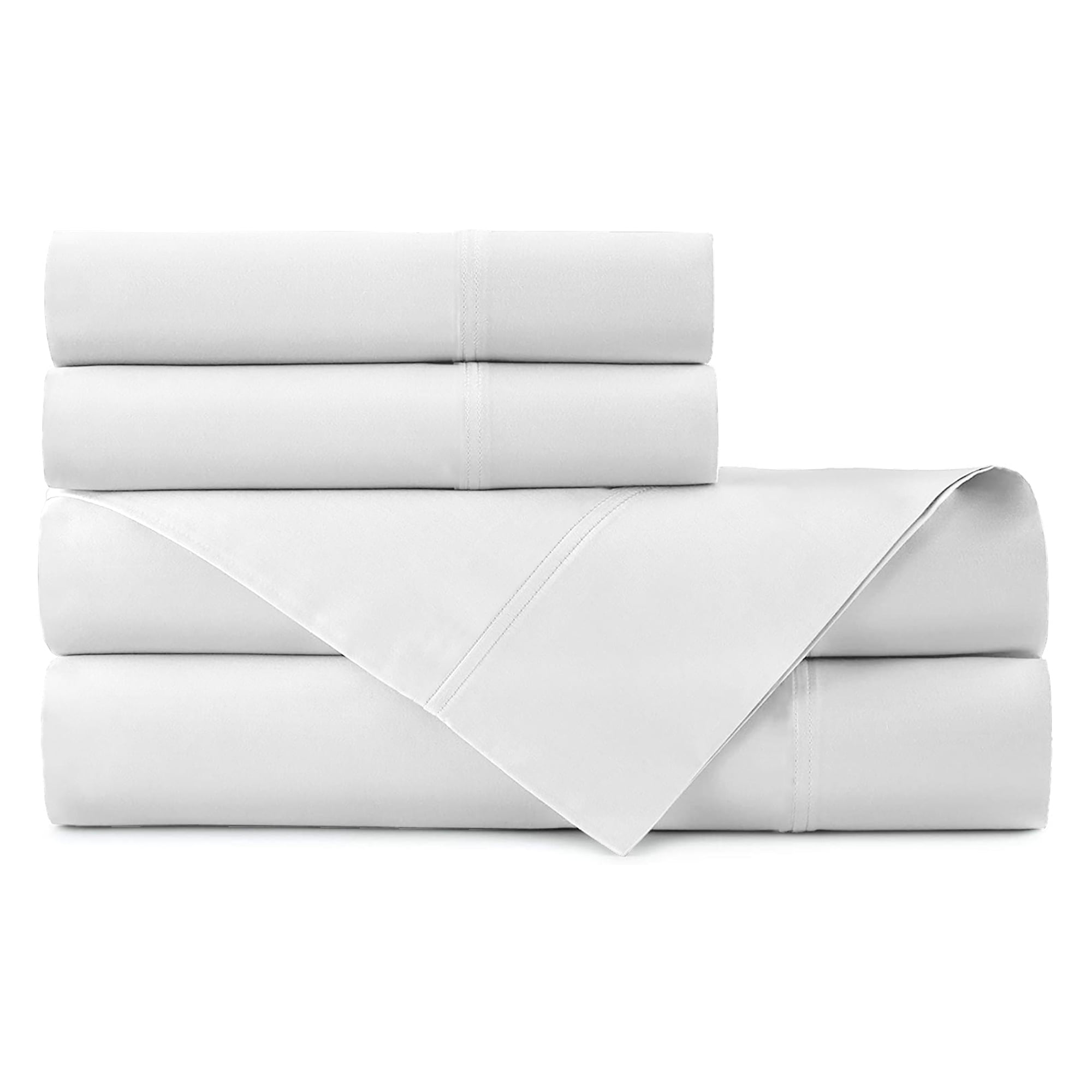 100 Cotton OdorNeutralizing Antimicrobial Sheet Set, King White by