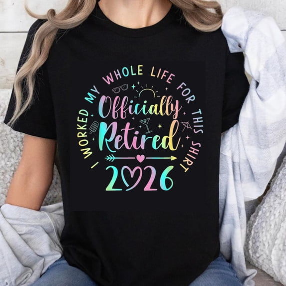 100% Cotton Officially Retired 2026 Shirt Design