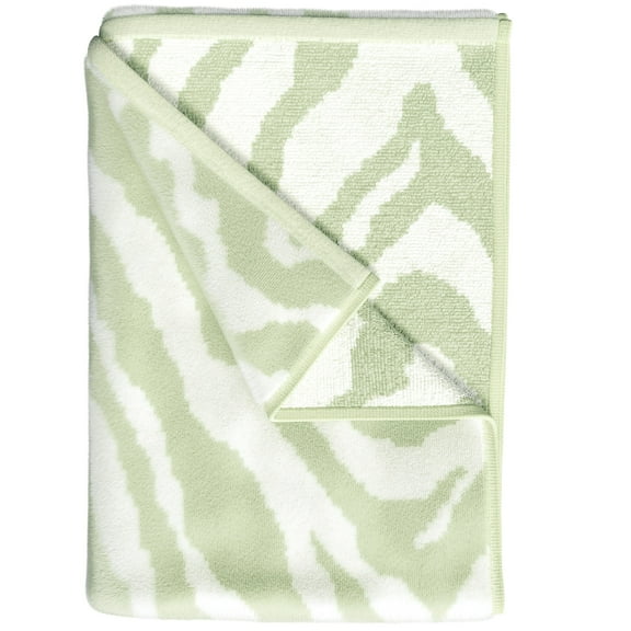 100% Cotton Oversized 36" x 68" Sage Green Zebra Print Beach & Pool Towels