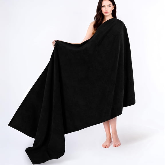 40x80" Oversized Bath Sheet Towel Coal Black