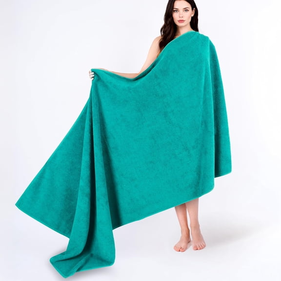 100% Cotton Oversized Bath Sheet Towel 40x80 Inches Turquoise