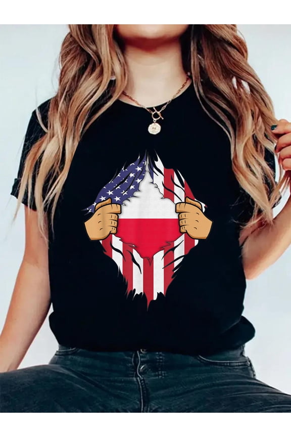 100% Cotton POLISH FLAG POLAND Men Women Kids Gift T-Shirt Women's Men's Graphic Tee Casual Tops