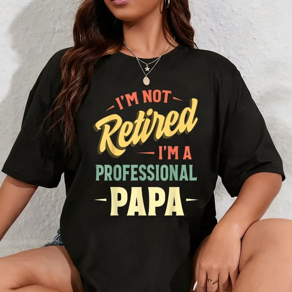 100% Cotton Papa Shirts For Grandpa Funny Fathers Day Professional Papa T-Shirt