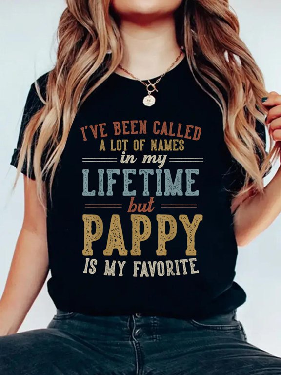 100% Cotton Pappy is My Favorite Name - Father's Day Pappy T-Shirt Women's Men's Graphic Tee
