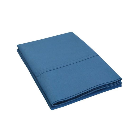 100% Cotton Percale Matte Finish Pillowcase Set Navy Blue / King
