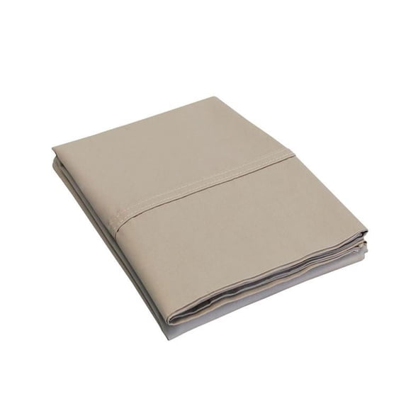 100% Cotton Percale Matte Finish Pillowcase Set Tan / Standard