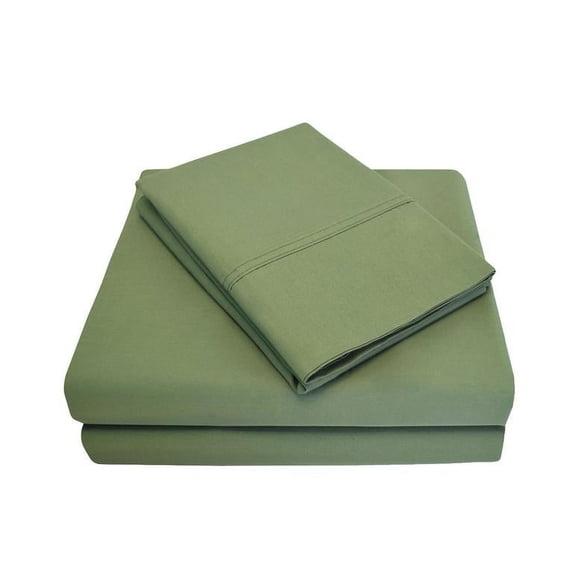 100% Cotton Percale Matte Finish Sheet Set Sage / Twin