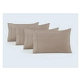 thumbnail image 1 of 100% Cotton Percale Pillowcases, 4 Pack Pillow Cases, Soft & Breathable Pillow Covers, Light Weight Fabric, Smooth Airy Weave, for Her or Him (Taupe King 20"x40",4), 1 of 7