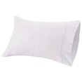 thumbnail image 1 of 100% Cotton Percale Pillowcases, Breathable Pillow Covers, Airy Light Weight Fabric, Moisture Wicking for Hot Sleepers, Best for Home Spa & Hotel (White Stripe Queen/Standard 20"x30", 2), 1 of 6