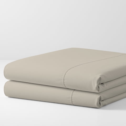 Color Sense 100% Cotton Percale Pillowcases – Breathable, Lightweight, Hotel-Quality - Cool & Crisp, Beige, Standard