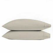 100% Cotton Percale Pillowcases Cool & Crisp Standard Beige by Color Sense