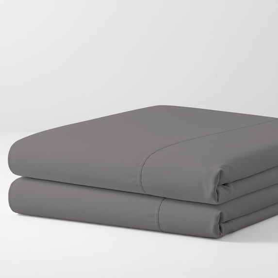 Color Sense 100% Cotton Percale Pillowcases – Breathable, Lightweight, Hotel-Quality - Cool & Crisp, Dark Gray, Standard