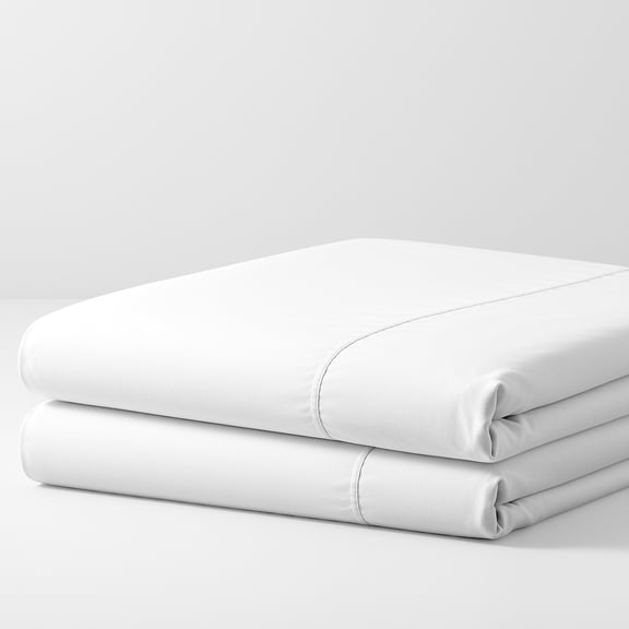 Color Sense 100% Cotton Percale Pillowcases – Breathable, Lightweight, Hotel-Quality - Cool & Crisp, White, Standard