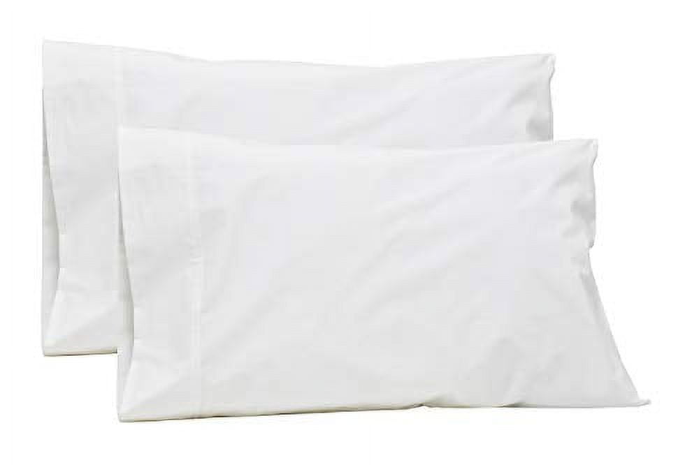 White Cotton Percale Standard/Queen Pillowcases, 2-Pack