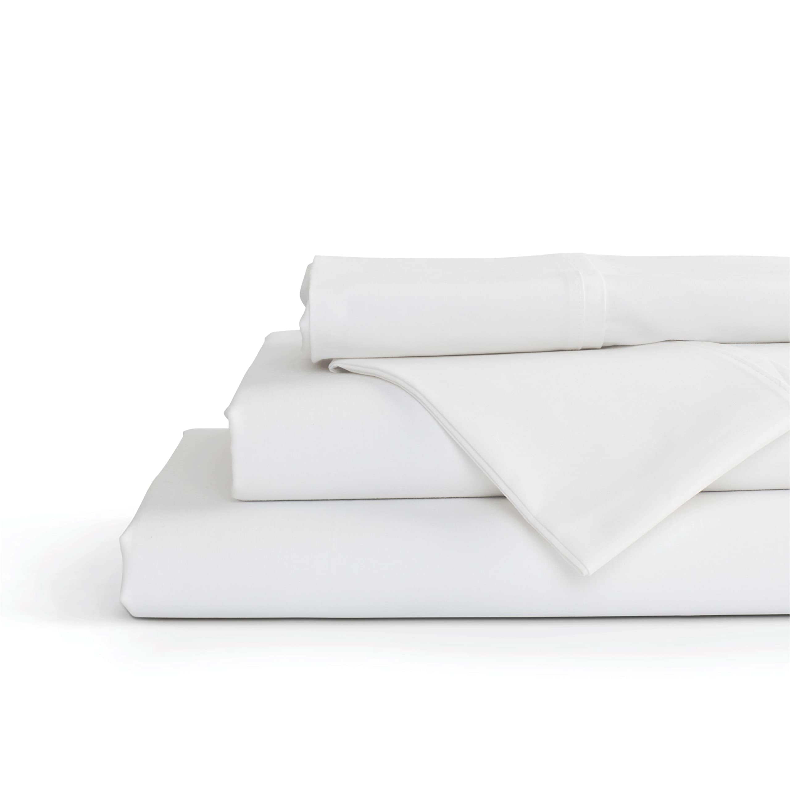 White Queen Deep Pocket Cotton Percale Sheet Set