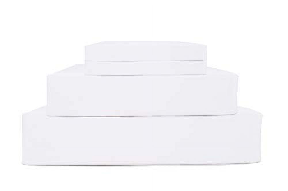 White Queen Deep Pocket Cotton Percale Sheet Set