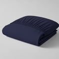 thumbnail image 1 of Color Sense 100% Cotton Percale Single Fitted Bedsheet Cool & Crisp King Navy, 1 of 14