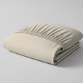 thumbnail image 1 of Color Sense 100% Cotton Percale Single Fitted Bedsheet Cool & Crisp Queen Ivory, 1 of 14