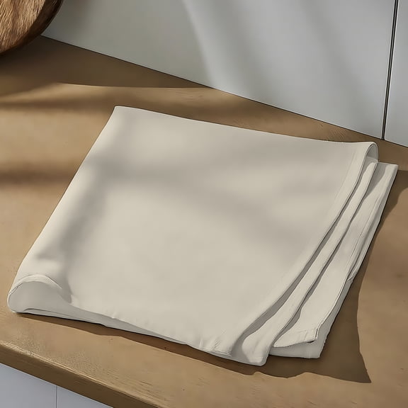 Color Sense 100% Cotton Percale Single Flat Bedsheet Cool & Crisp King Ivory