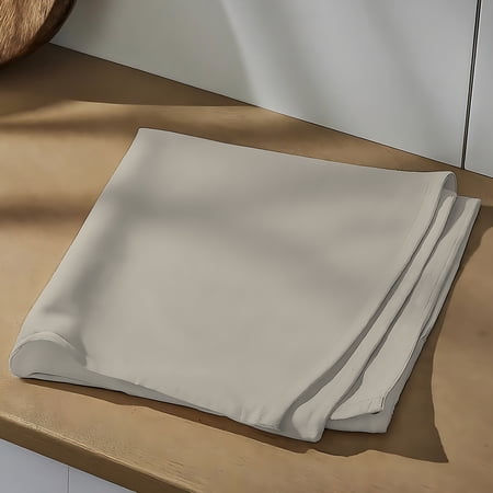 Color Sense 100% Cotton Percale Single Flat Bedsheet Cool & Crisp Twin Beige