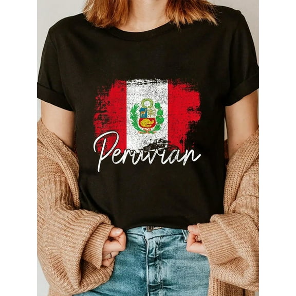 100% Cotton Peru Vintage Flag Peruvian Pride Roots T-Shirt