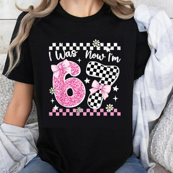100% Cotton Pink Checkered Numbers Bow Stars - Walmart.com