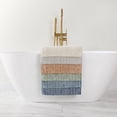 thumbnail image 1 of 100% Cotton Pinstripe Patterned Bath Mat by Comfort Canopy, Sage, 24" x 17", 1 of 10