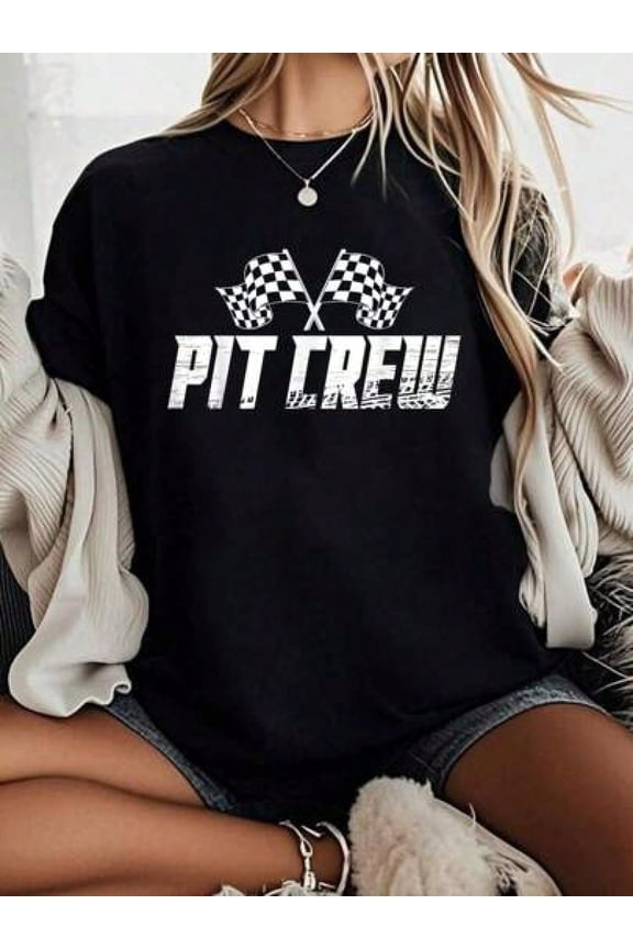 100% Cotton Pit Crew Family Racing Birthday Race Car T-Shirt
